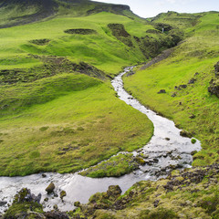 Fototapeta na wymiar view to canyon creek in Iceland