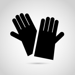 Protective gloves vector icon.