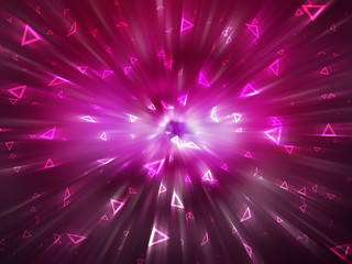 abstract pink background. explosion star.