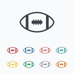 American football sign icon. Team sport game.