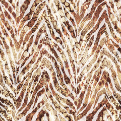 natural zebra texture on animal spots ~ seamless background - 101851416