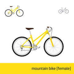 vector bicycles of various types