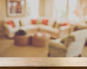Blurred Living Room with Couches applying Retro Instagram Style