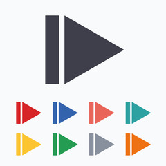 Arrow sign icon. Next button. Navigation symbol