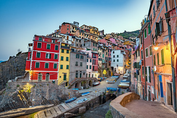 Fototapeta na wymiar Riomaggiore village , Cinque Terre , Italy