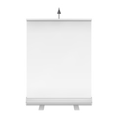 Blank Roll Up Banner Stand. Vector