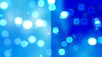 Bokeh light, shimmering blur spot lights on blue abstract backgr