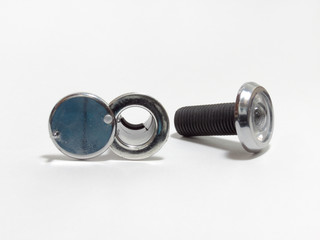 disassembled door peephole