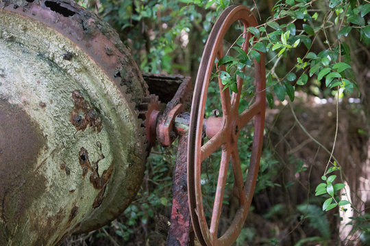 Rusty old cement mixer