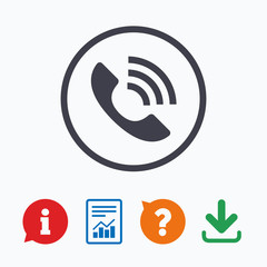 Phone sign icon. Call support symbol.