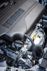Detail of new car engine