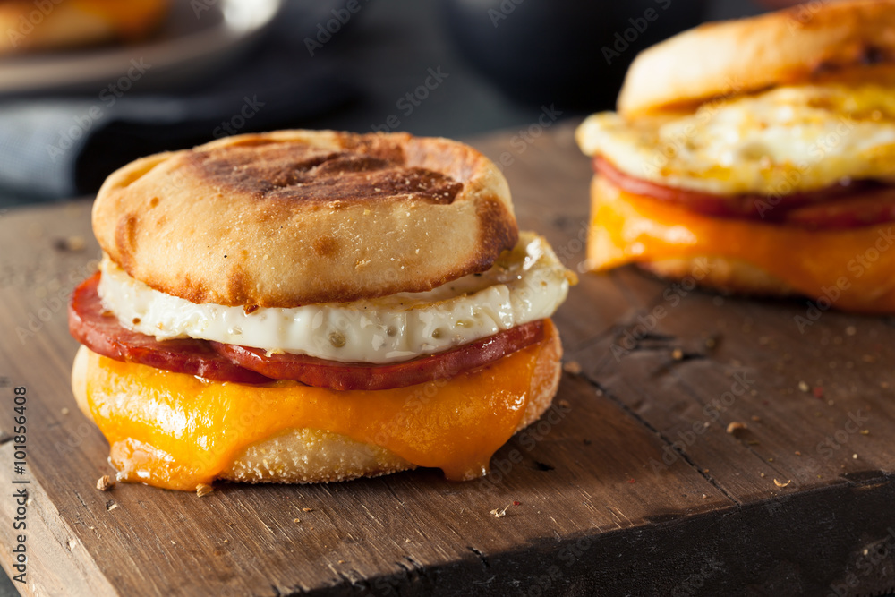 Canvas Prints homemade breakfast egg sandwich