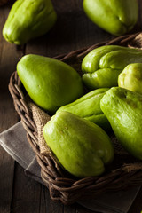 Raw Green Organic Chayote