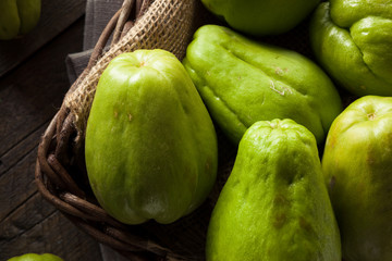 Raw Green Organic Chayote