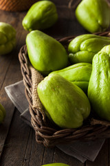 Raw Green Organic Chayote