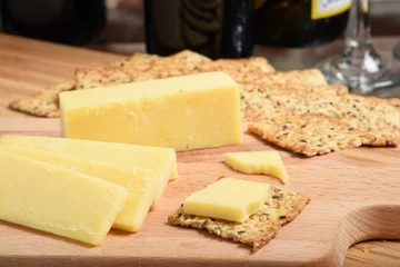 Crédence de cuisine en verre imprimé Produits laitiers Sharp white cheddar cheese