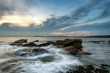 The natural view water flowing with nice day at botany sydney