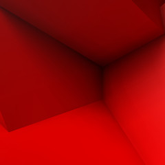 Obraz premium Abstract background with overlapping red cubes