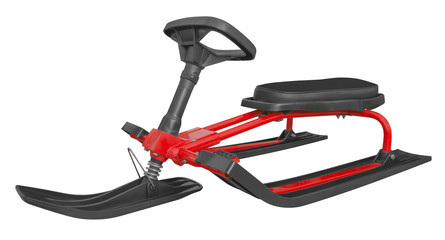 Snow sledge isolated - red