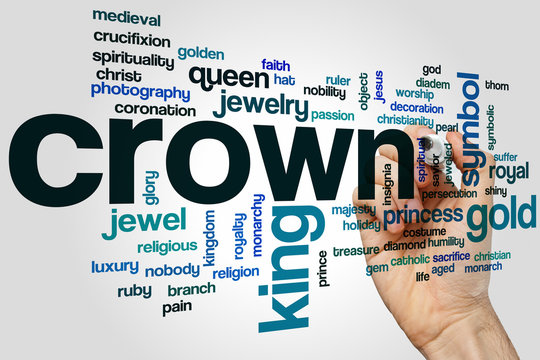 Crown word cloud concept