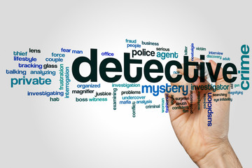 Detective word cloud concept