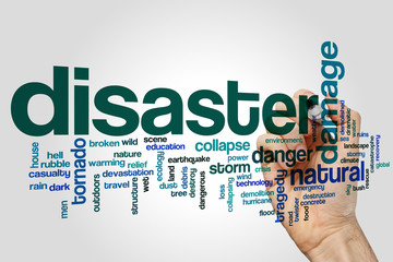 Disaster word cloud concept