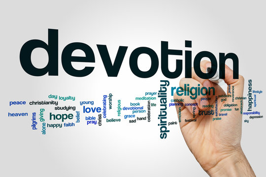 Devotion word cloud concept
