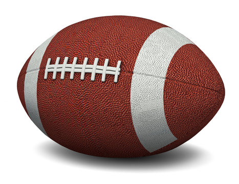 American Football ball. 3d render