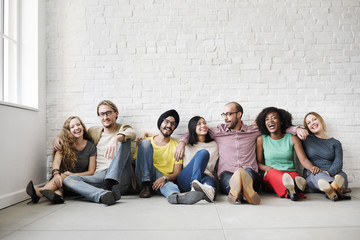Digital Connection Technology Networking Team Concept