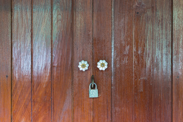 Thai wooden door