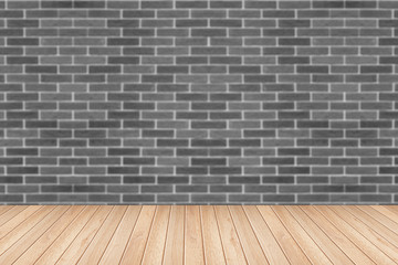 Empty table and brick wall in background. Great for product disp