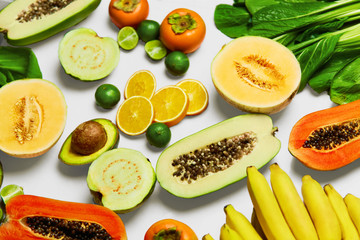 Healthy Nutrition. Organic Vegetables, Fruits. Food Ingredients