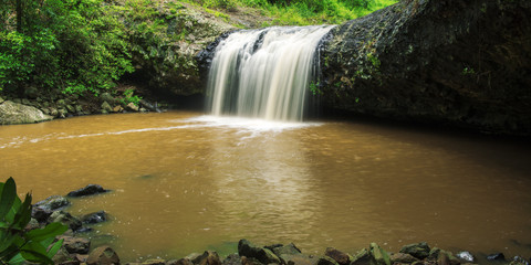 Fototapeta premium Lip falls in Beechmont, Queensland, Australia. Located in the Denham Reserve.
