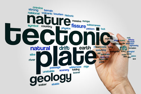 Tectonic Plate Word Cloud Concept