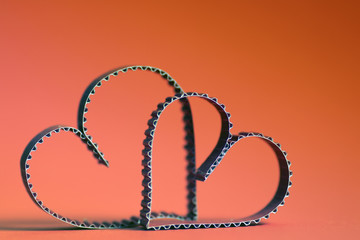 heart shape text happy retro