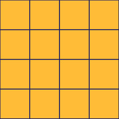 Royal Blue Grid Square Yellow Background Vector Illustration