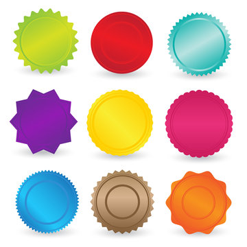 Colorful Stickers and Labels Element