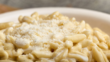 pasta gorgonzola and cream with smoke