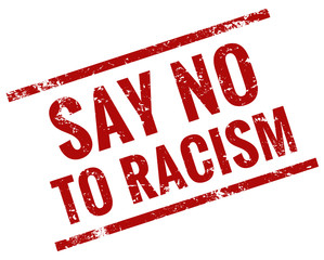 Say no to racism Stempel rot 