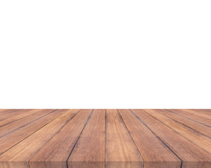 Wood plank on white background