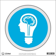 Pictograph of bulb concept