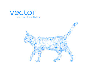 Abstract vector illustration of cat