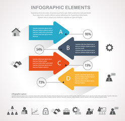 Arrow infographics design
