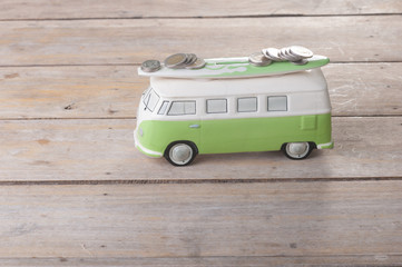 saving coins on van