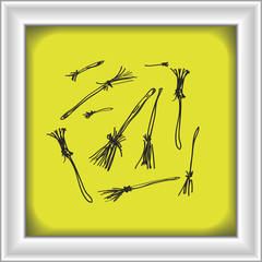 Simple doodle of some broomsticks