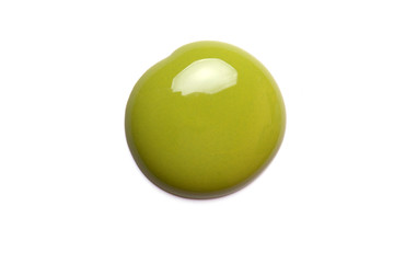 Nail polish (enamel) drops sample, isolated on white