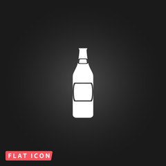 beer bottle flat icon
