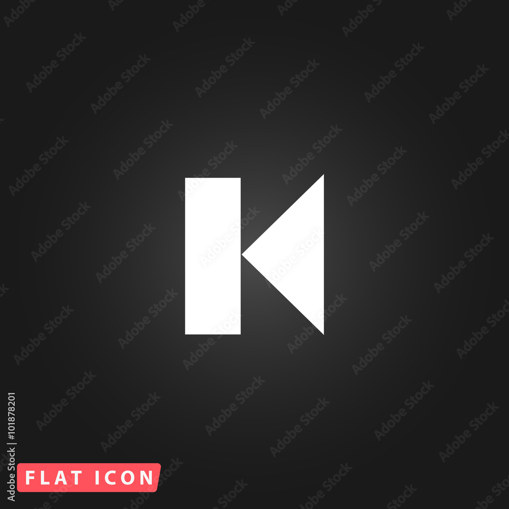 Poster back track arrow media player control button