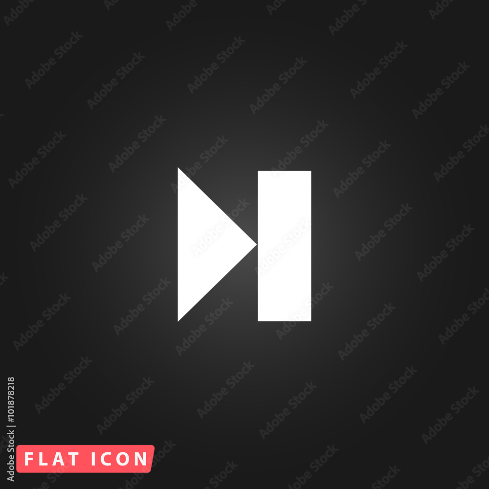 Poster next track web icon. media player.