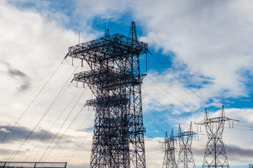 Pylon high voltage power lines , USA